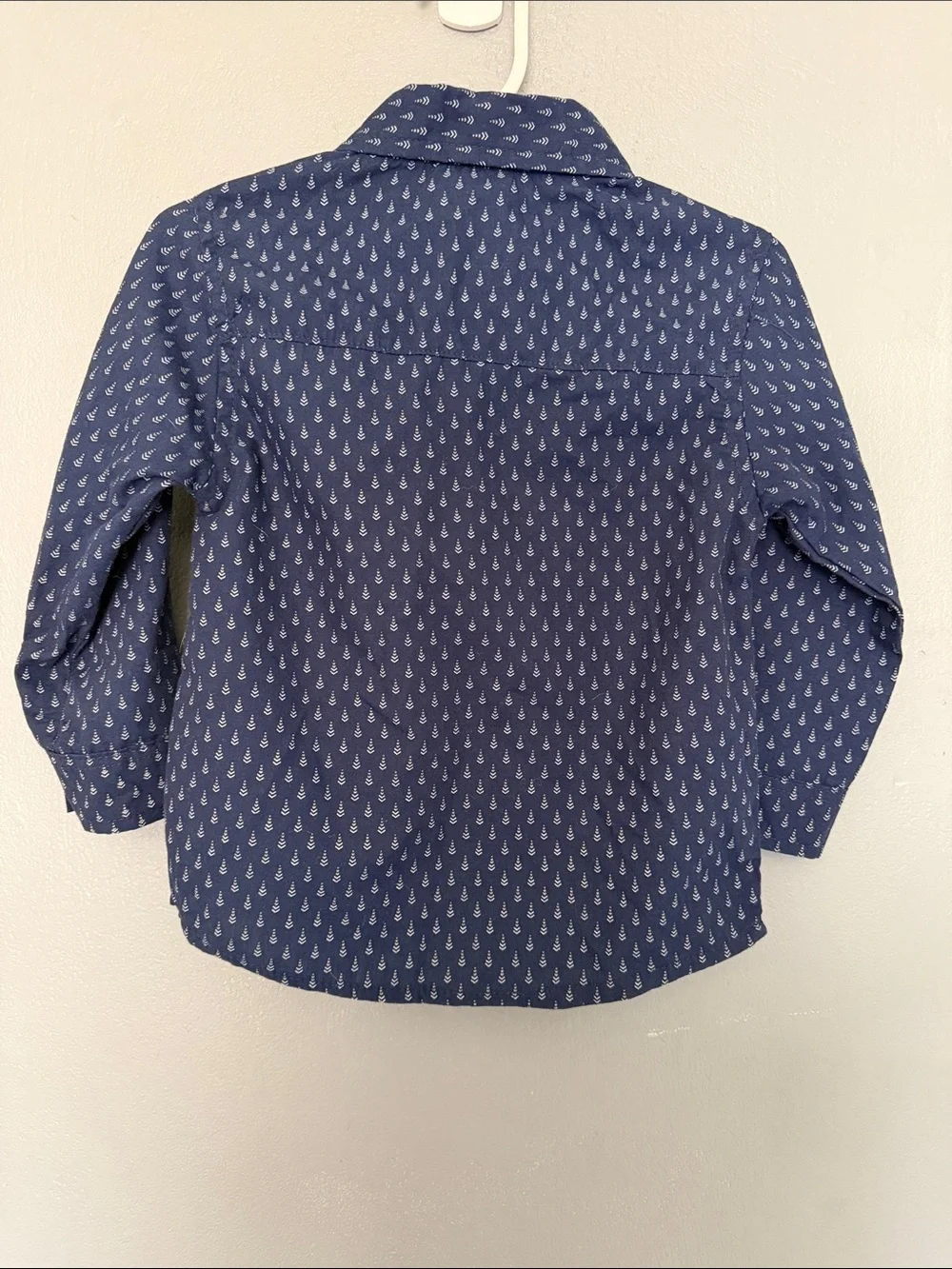 American Hawk Boys‎ Navy Blue Geometric/Arrow Pattern Button Down Shirt 2T